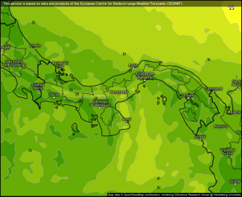 Gusts maps Panama